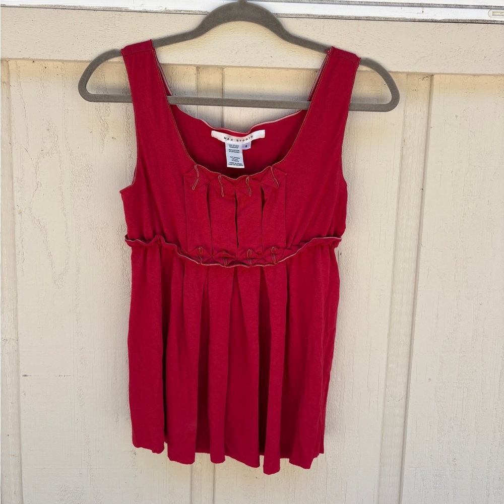 Vintage red babydoll sleeveless top